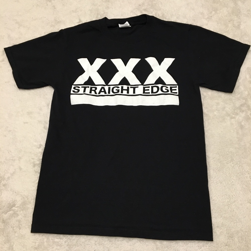 Straight Edge XXX tee—Drug Free/Alcohol Free Small